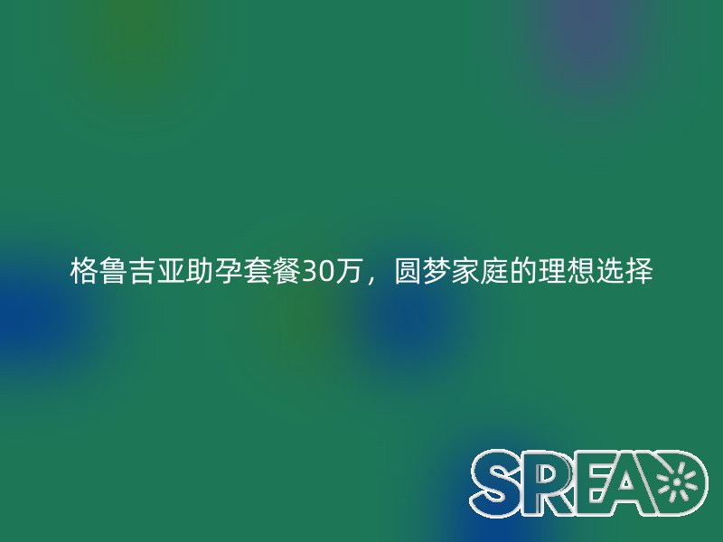 格鲁吉亚助孕套餐30万，圆梦家庭的理想选择